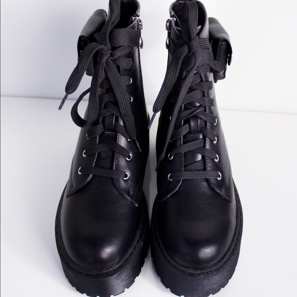 Platform Combat boots - Picture 4 of 6